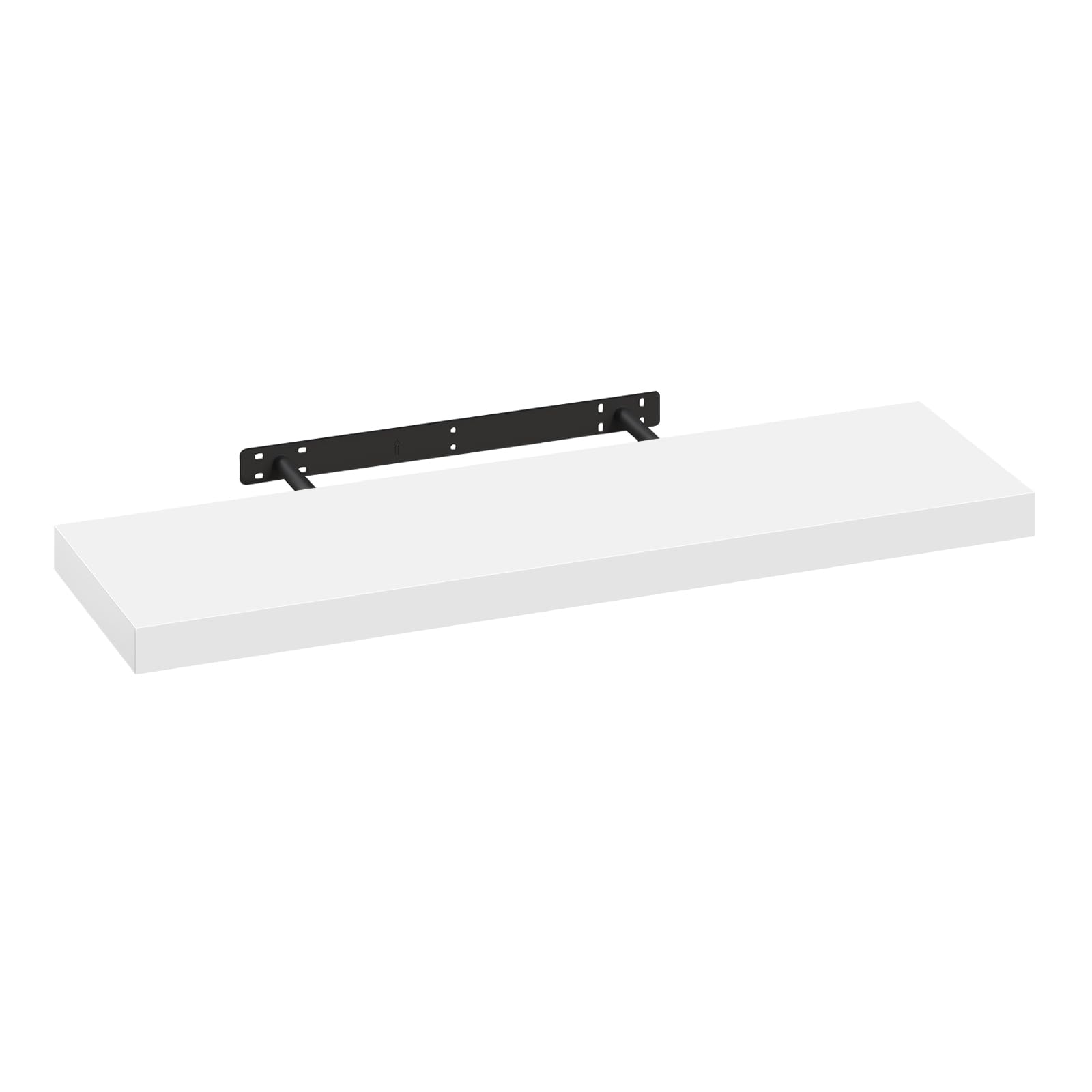 Étagère murale Esituro - 70 x 23 x 3,8 cm - Suspendue - Bois - Blanc