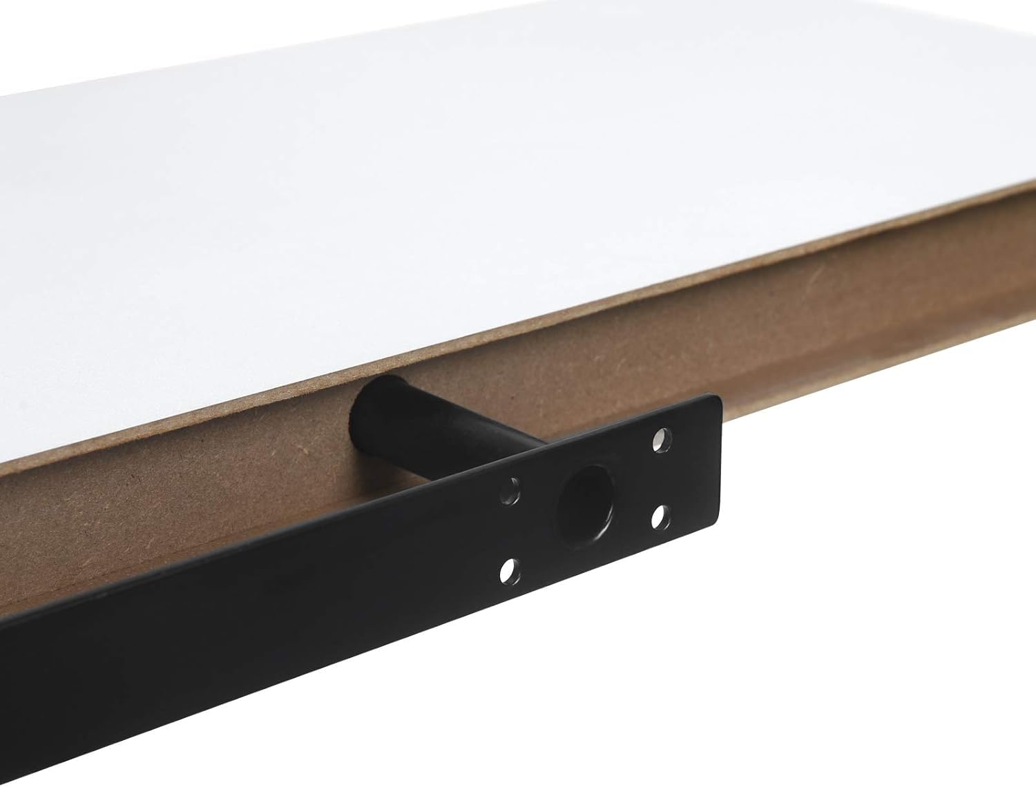 Étagère murale Esituro - 70 x 23 x 3,8 cm - Suspendue - Bois - Blanc