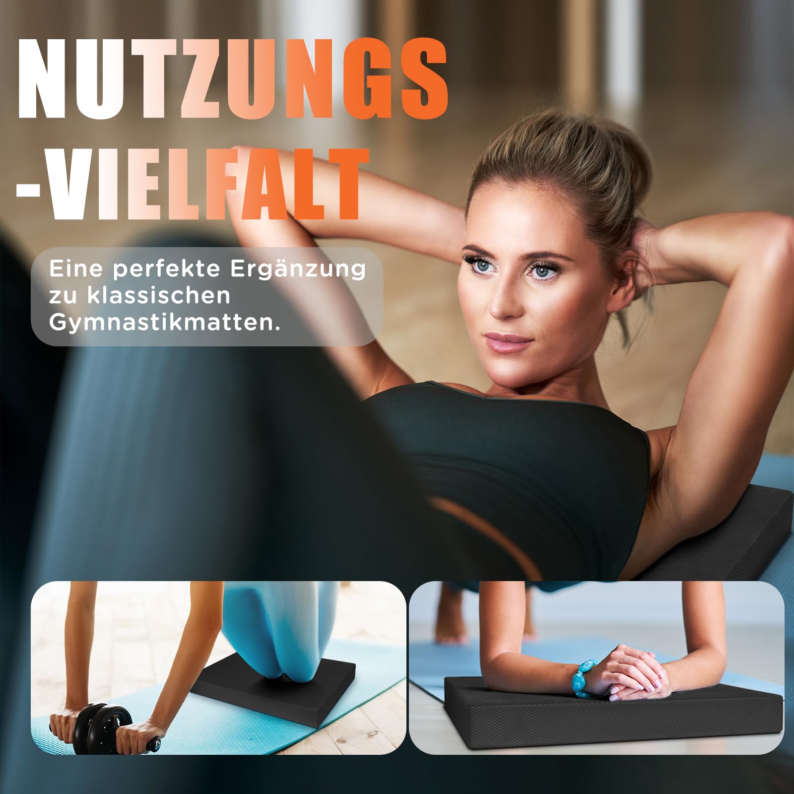 Coussin d'équilibre DH FitLife - XXL - Mousse à mémoire de forme - Noir