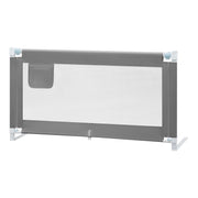 WOLTU - Barrière de lit 150 cm - Réglable en hauteur de 69 à 87 cm - Barrière de sécurité rabattable - Gris foncé