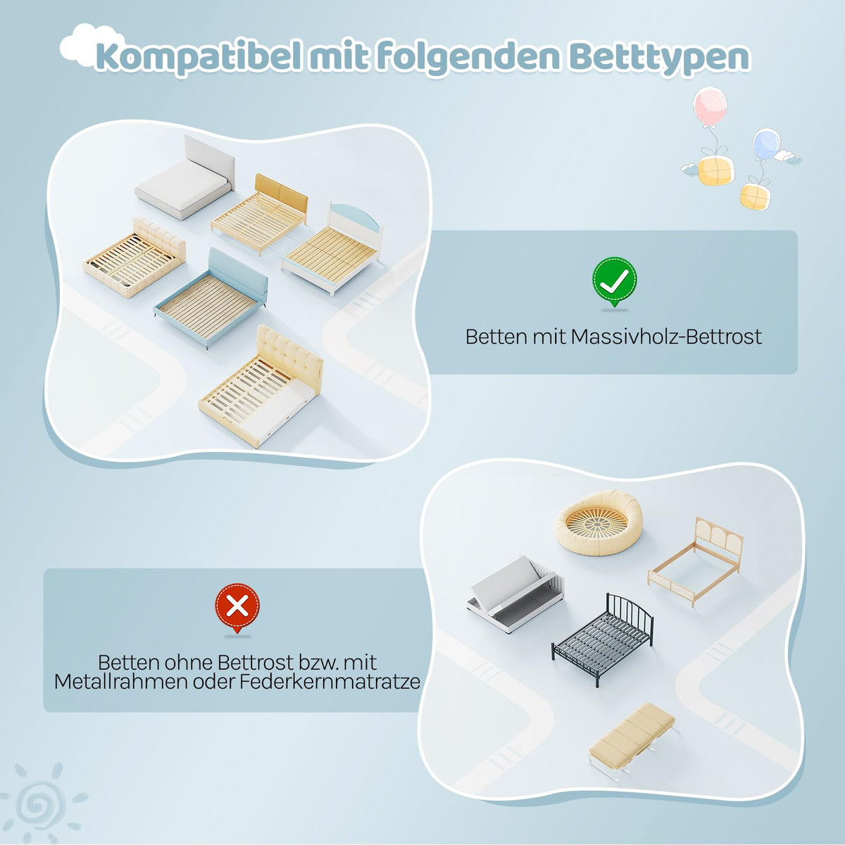 WOLTU - Barrière de lit 150 cm - Réglable en hauteur de 69 à 87 cm - Barrière de sécurité rabattable - Gris foncé