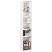 Bibliothèque WOLTU SK034ws - meuble à cubes ouverts avec 5 compartiments - blanc - 30 x 151 x 26 cm