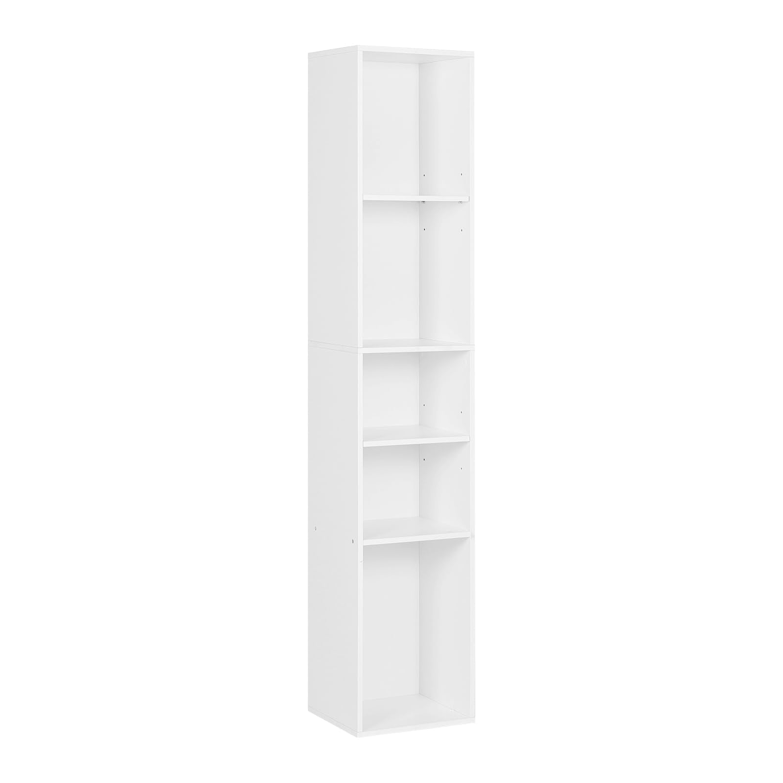 Bibliothèque WOLTU SK034ws - meuble à cubes ouverts avec 5 compartiments - blanc - 30 x 151 x 26 cm