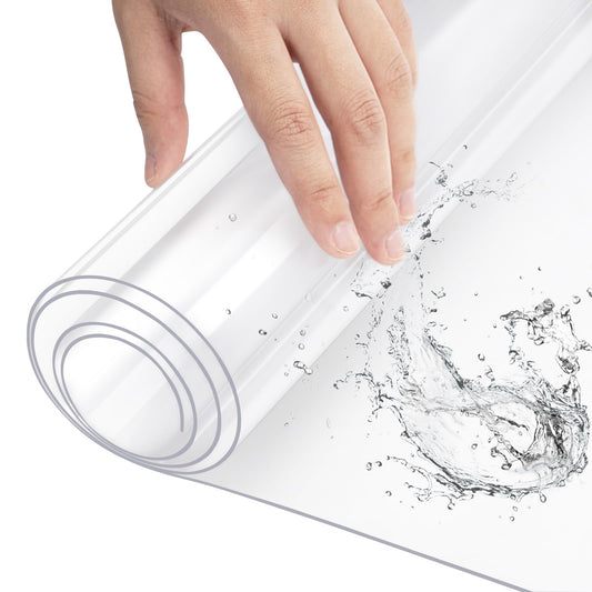 Film de protection transparent pour table WOLTU - protection de table en PVC - épaisseur 2 mm - imperméable et lavable - 90 x 160 cm