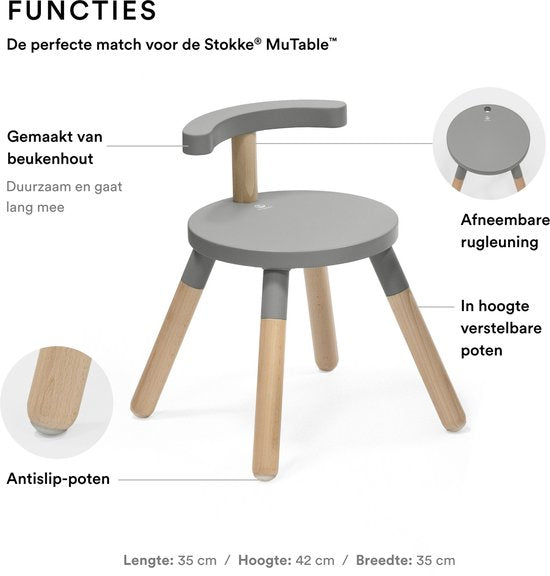 Chaise Stokke® MuTable™ V2 Gris tempête