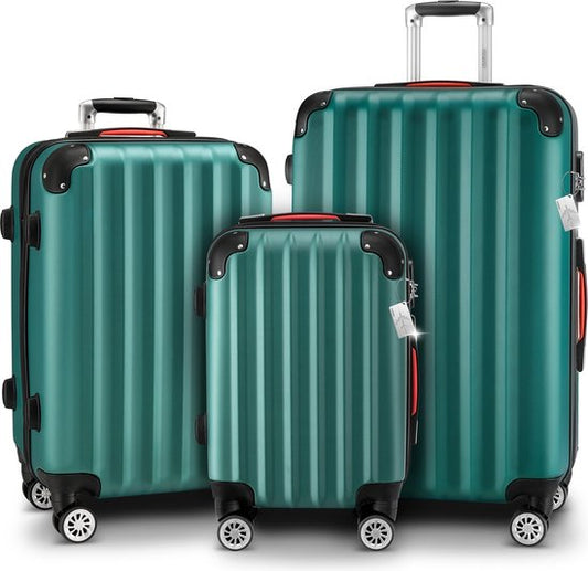 MONZANA Set de valises - Valise M L XL 3-pièces Hardcase Hand Luggage - Vert