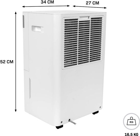 VONROC Déshumidificateur - 40L/jour - Réservoir d'eau de 5,5L - Contrôle Wifi & app -Filtre à ions argent & filtre à charbon