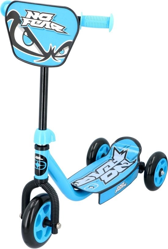 No Fear Kids scooter - 3 roues - 3+ - Max 20 Kilo - Bleu ou Rouge