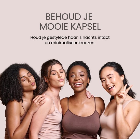 Bonnet Beyeza Luxe XL - Bonnet de nuit en satin - Soins capillaires - Filets à cheveux - Élastique - Satin - Lot de 2