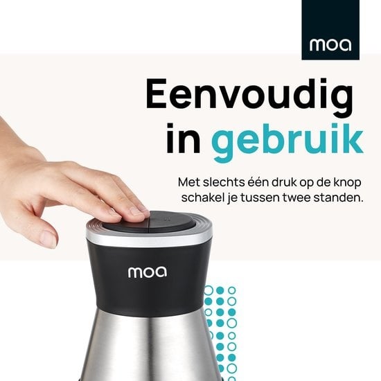 MOA Chopper XL - Hachoir alimentaire - bol en verre de 2 litres - 4 lames - FC360