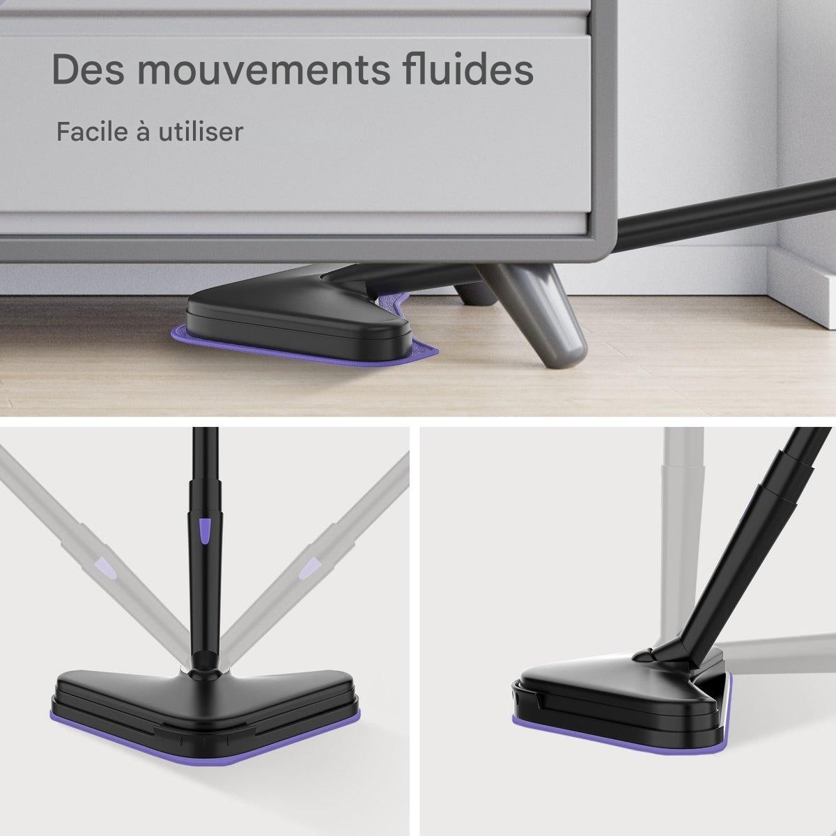 Nettoyeur vapeur - Motionflow - 16 en 1 - Balai vapeur - Nettoyage en profondeur multi surface - Noir