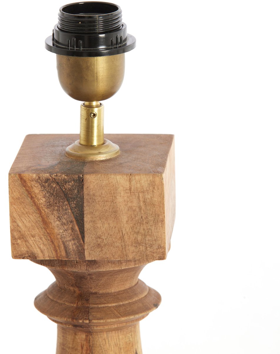 Light & Living Pied de lampe CUMANI - Bois Weather Barn - Marron - 10 x 10 x 38 cm