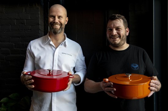 Casserole en fonte Combekk Ø 28 cm - 100 % recyclée - Sans PFAS - Compatible avec l'induction - 5,3 L - Rouge