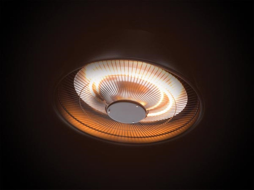 Perel Terrasverwarmer, 1500 W, carbon, plafondmontage, met ketting, 1 warmteniveau, industrieel design, plensdicht, metaal, zwart
