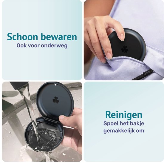 Alyze Plateau pour prothèses dentaires - Noir - Pour prothèses dentaires - Appareil dentaire - Dentures - Plateau - Plateau pour prothèses dentaires