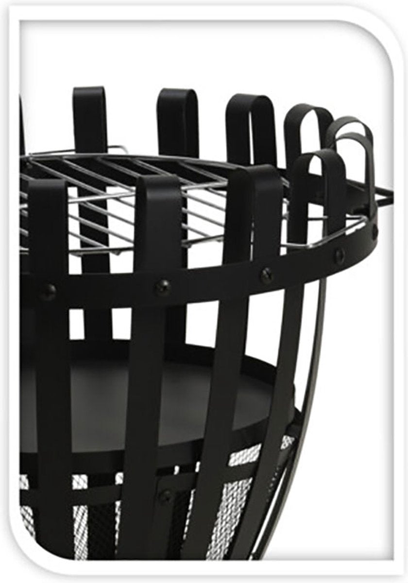 Ambiance - Panier à feu avec grille de barbecue