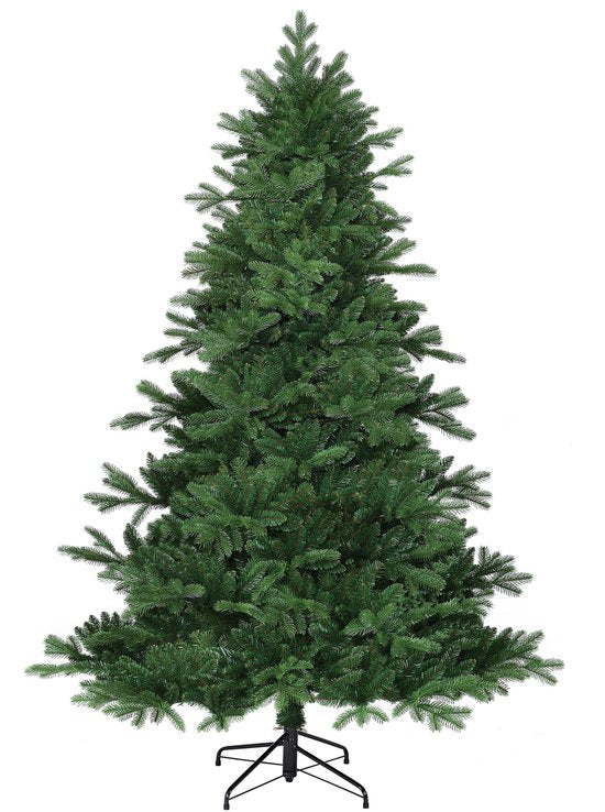 Black Box Trees Brampton Boom - Sapin de Noël à la forme naturelle - Décoration de Noël pour le salon et le bureau - Sapin artificiel avec des aiguilles en PE - Hauteur 230 x diamètre 147 cm - Vert