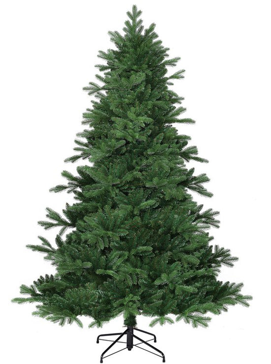 Black Box Trees Brampton Boom - Sapin de Noël à la forme naturelle - Décoration de Noël pour le salon et le bureau - Sapin artificiel avec des aiguilles en PE - Hauteur 230 x diamètre 147 cm - Vert