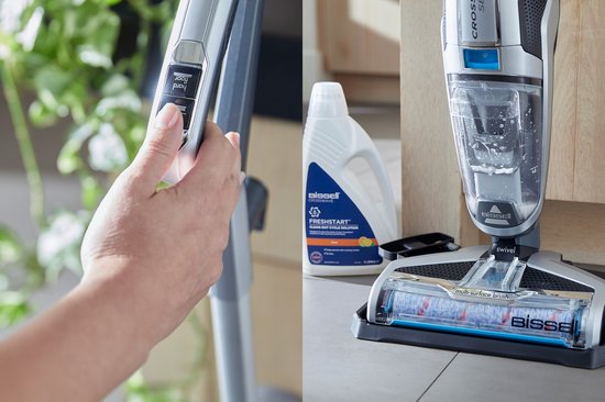 BISSELL Crosswave C3 Select Aspirateur-balai avec fonction balayage - Aspirateur filaire pour sols - 3 en 1 : aspirer, balayer et sécher - Aspirateur multi-surfaces - Machine à nettoyer les moquettes, les carrelages et les sols en bois - Puissant moteur d