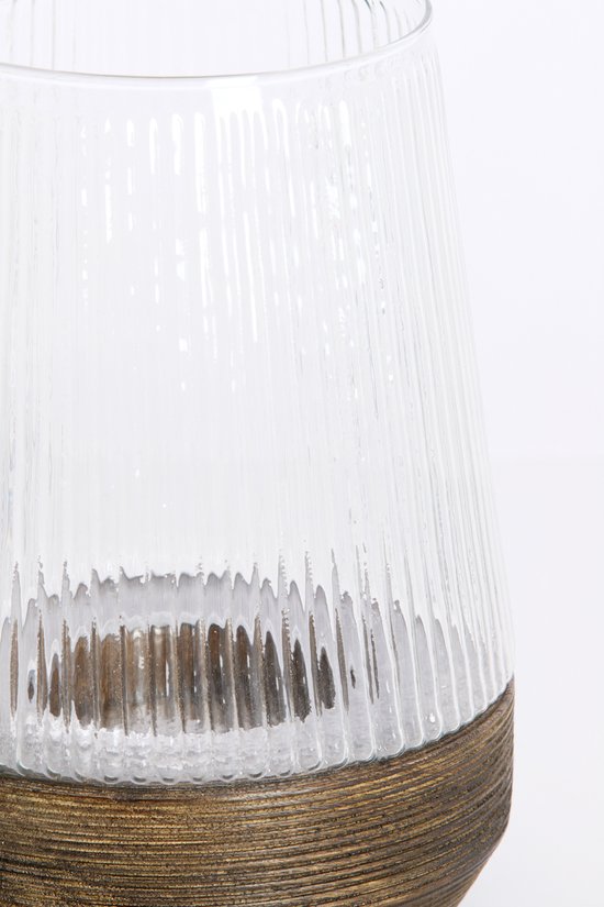 Light & Living - Photophore MINAS - Ø 22 x 30 cm - Marron