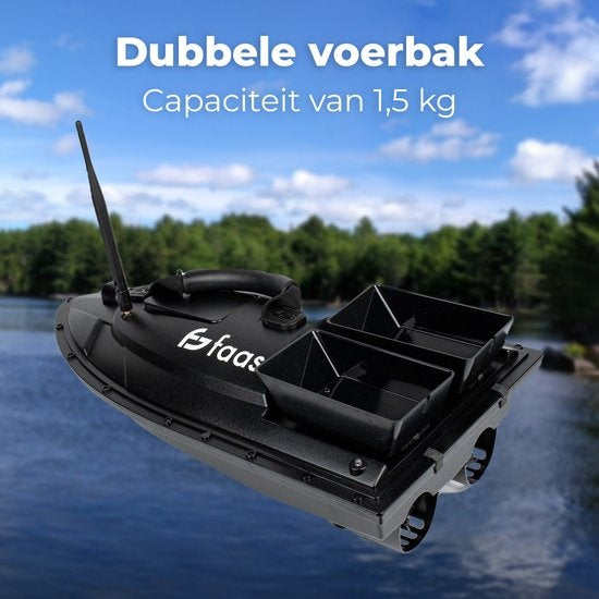 Faas Feeder Boat T50 - pour la pêche à la carpe - Bateau appât/pêche avec télécommande et batterie - Bateau de pêche contrôlable