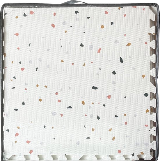 NilaFee™ - Tapis de jeu de luxe - Mousse - Bébé - Tapis de jeu - Tapis d'éveil - 180 x 120 x 1,5 cm - Tapis puzzle - Sac de rangement - Blanc classique