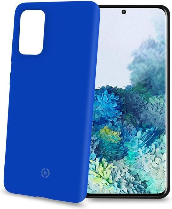 Etui Celly Feeling Samsung S20 - Extérieur en silicone et intérieur anti-rayures - Bleu