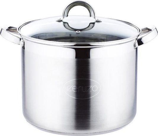 Ceruzo - Acier inoxydable - Grande Marmite - 20 Litres- Diamètre 32 cm- H 25cm - Induction - Faitout