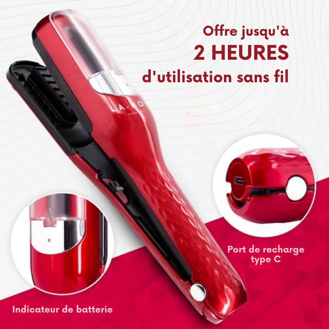 Tondeuse pour pointes fourchues - La Nou® - Incl. accessoires - Rouge