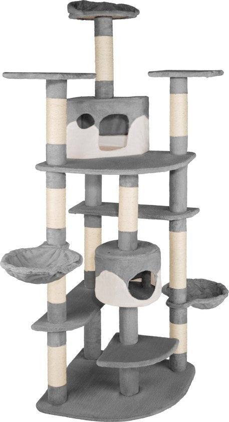 tectake® - Arbre à chat Fippi gris/blanc - 402184 - griffoir pour chat - poteau pour chat