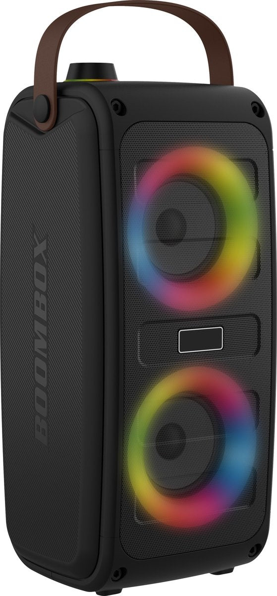 Denver Enceinte Bluetooth sans fil - Effets de lumière - Boîte à musique - AUX - TWS Pairing - BTV230 - Noir