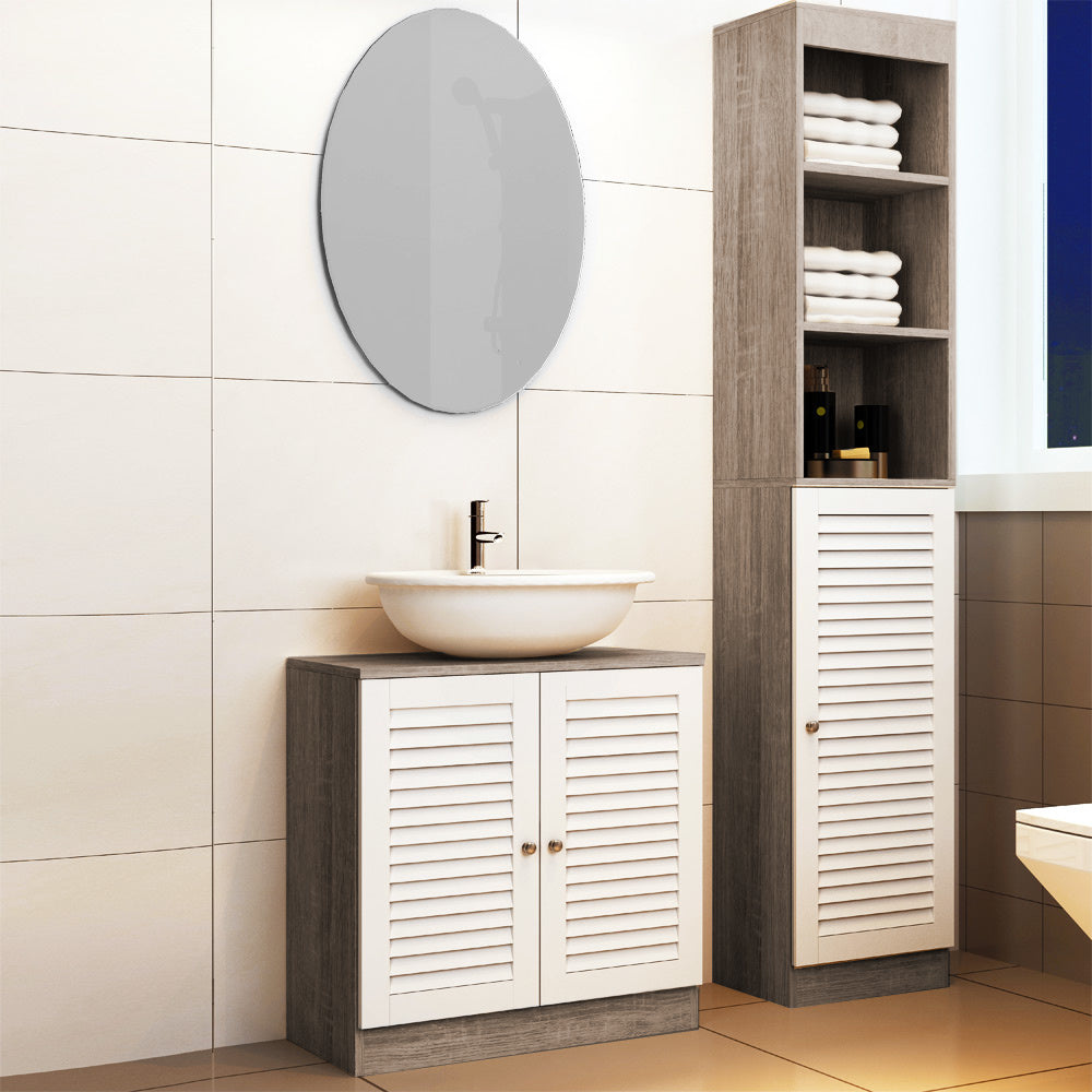 Armoire de salle de bains Casaria avec 6 √©tag√®res 34 x 26 x 170 cm