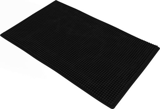 Loti Living Tapis de bain antidérapant - Tapis de douche - Tapis de salle de bain - Tapis de sol - Tapis de bain en chenille - Noir - 50x80 cm