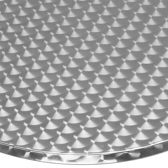 Bartable 2 en 1 - Casaria - Aluminium réglable - Plateau rond Ø 60 cm - Argenté