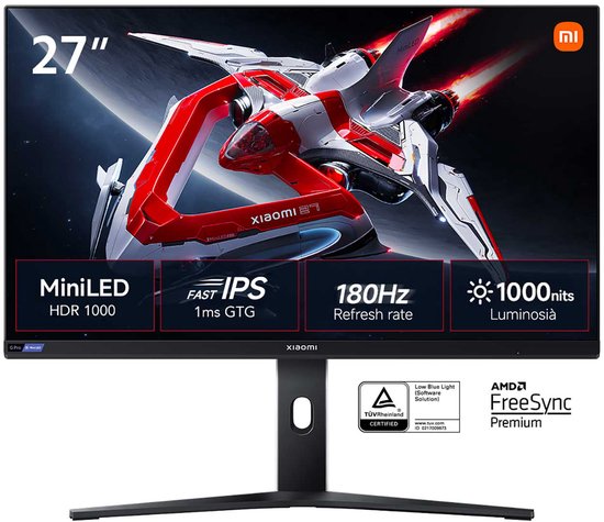 Xiaomi G Pro 27i - Écran de jeu QHD - IPS - 180 Hz - Argent