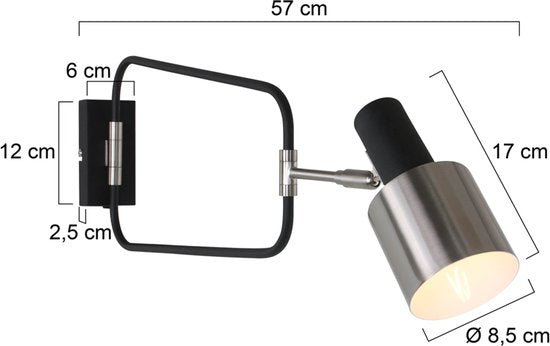 Applique murale Anne Lighting Fjorgard - Noir