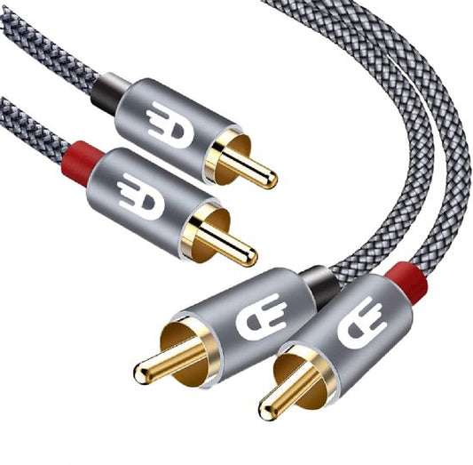 Drivv. Premium Tulip Stereo Audio Cable - 2RCA to 2RCA - Tulip Cable - 1 mètre