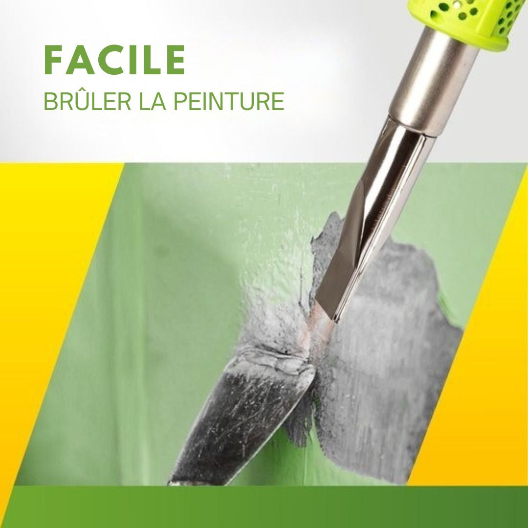 Brûleur de mauvaises herbes électrique 3-en-1 Kinzo - brûleur de peinture et allume-barbecue - 2000W - vert