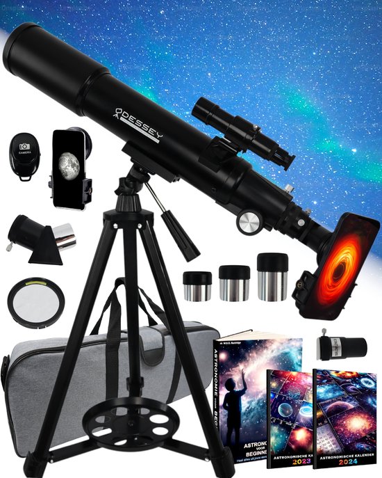 ODESSEY Télescope réfracteur - 250 X Zoom - Stargazer - Télescope pour enfants et adultes - Stargazer pour enfants - Stargazer Telescope