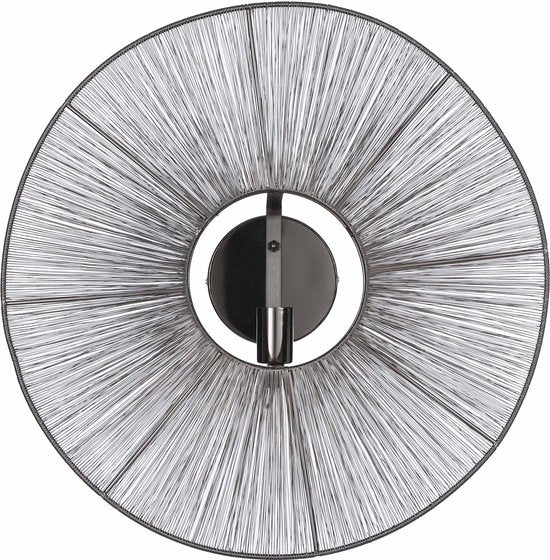 Applique Murale Bodil Mica Decorations, H18 x Ø60 cm, Métal, Noir