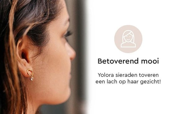 Yolora Boucles d'oreilles avec cristaux Kalpa Camaka - Couleur or - Plaqué or jaune 18K - Boucles d'oreilles femme - Clous d'oreilles - Bijoux - Boîte cadeau de luxe - Boîte cadeau - Boîte cadeau exclusive - Magnifique emballage cadeau