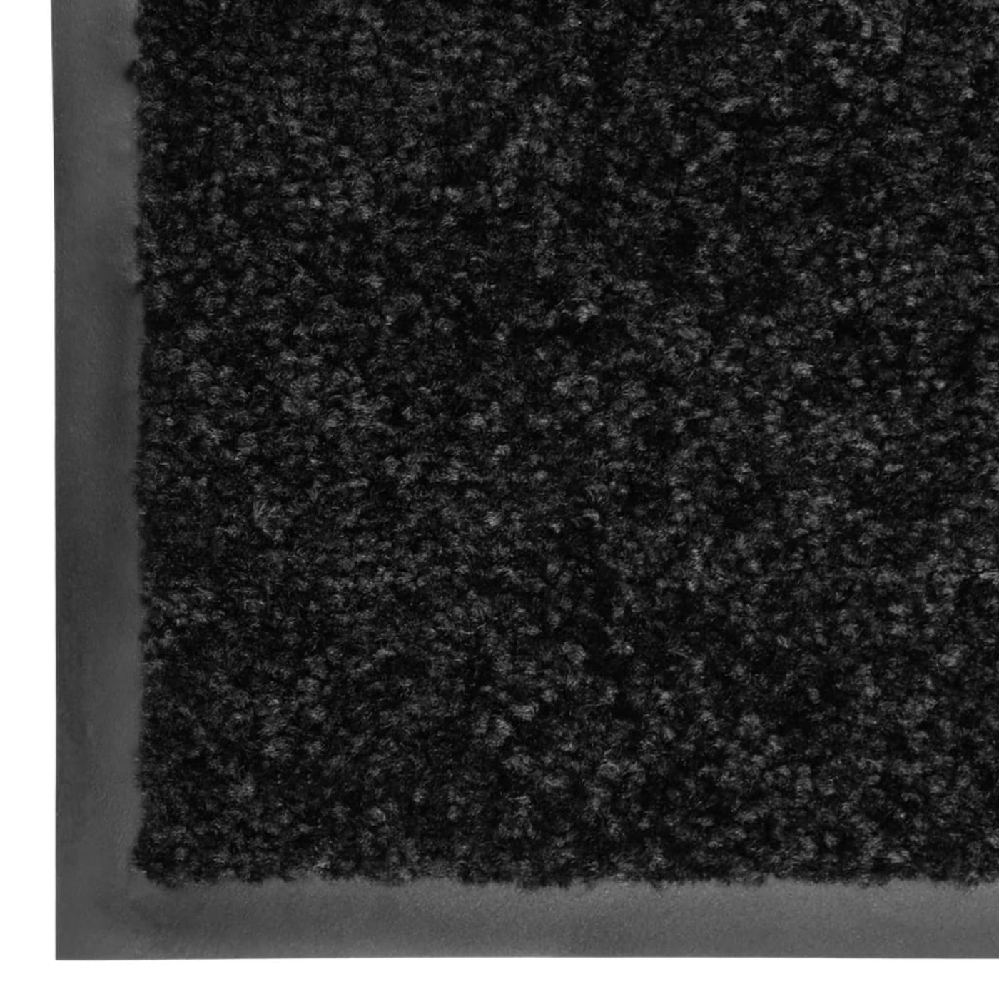 vidaXL Paillasson lavable 90 x 120 cm - Noir - Antidérapant - Absorbant - Pour l'intérieur et l'extérieur