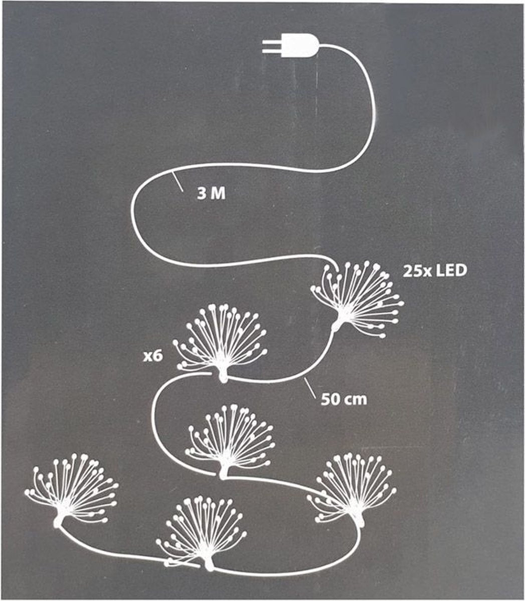 Guirlande lumineuse LED Feux d'artifice - 6 grappes de lumières