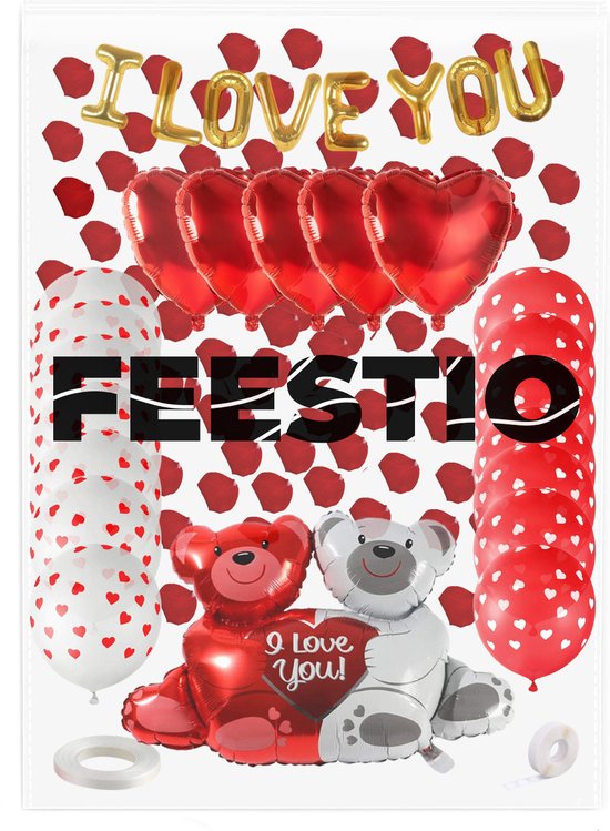 Feestio Set de décoration pour la Saint-Valentin - Décoration - Guirlande - 1000 pétales de roses inclus - Cadeau pour maman / elle