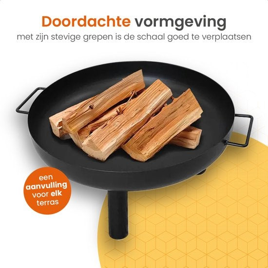 Goliving Outdoor Fire Bowl - Panier à feu - Cheminée de jardin - Cheminée d'ambiance - Chauffage de terrasse - Acier - Ø 60cm