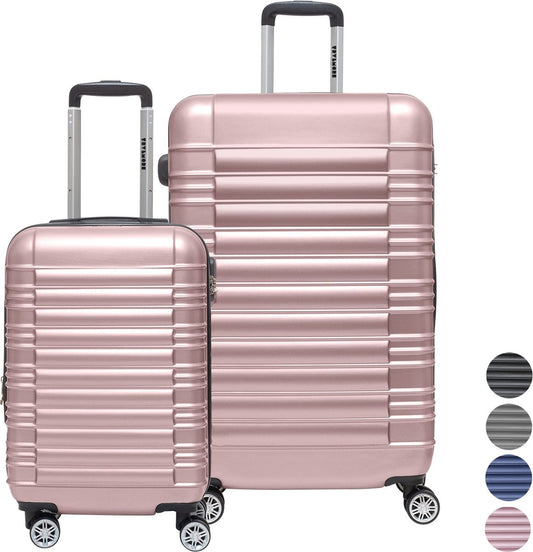 TRVLMORE Set de valises - 2 pièces - 38L (bagage à main) + 110L - Rose Gold