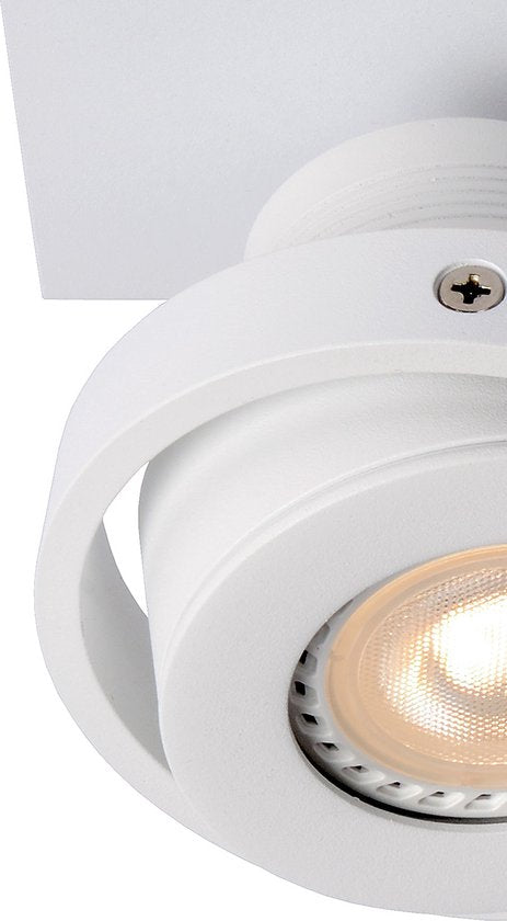 Spot de plafond Lucide LANDA - LED « Dim to warm » - GU10 - 2 x 5 W 3000 K/2200 K - Blanc