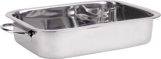 Renberg Plat à lasagne - Moule à pâtisserie - acier inoxydable - 32 x 23 x6.3CM -4 Litres