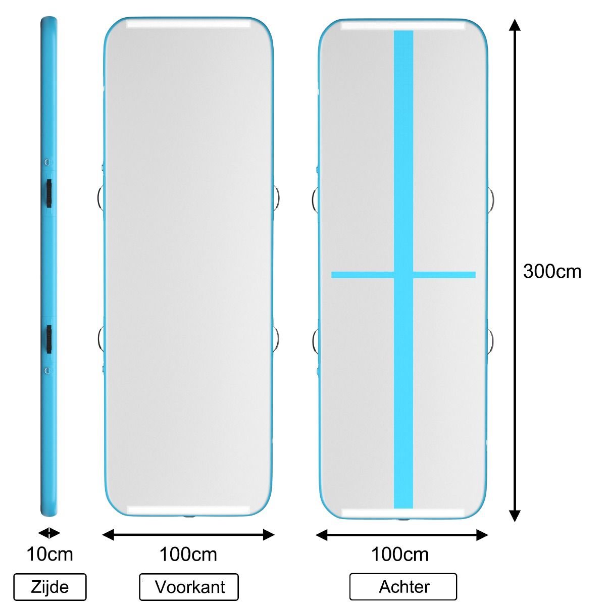 Coast Gymmat avec compresseur - Intérieur et extérieur - 450 x 100 x 15 cm - Bleu
