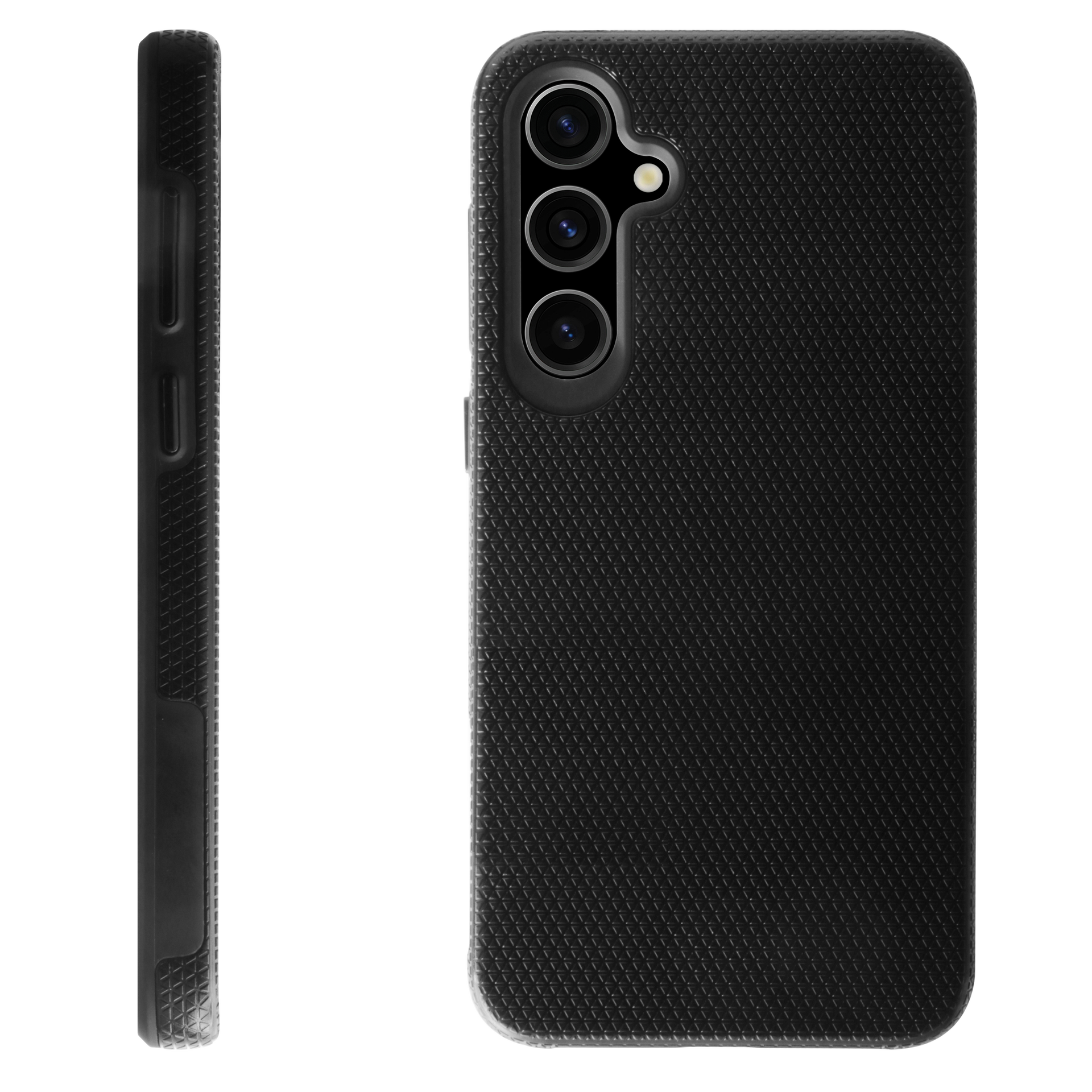 BeHello Samsung Galaxy A55 Grip Case Black - Protection antidérapante et étui absorbant les chocs